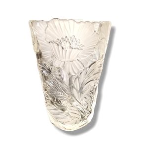 MIKASA Crystal Poppy Poppyflower Glass Vase 9.5"